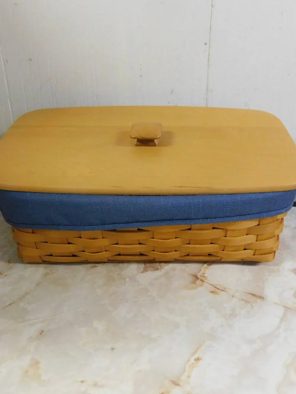 Longaberger 2002 Vanity Basket Combo Protector Liner & LId